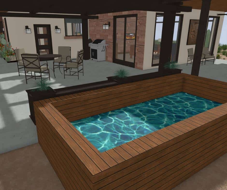 Exterior design pool 