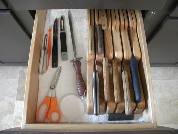 Home organization - knife drawer